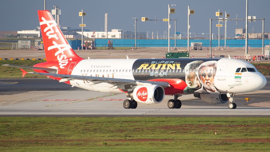 AirAsia — Superstar Livery — Rajinikanth special scheme — aviation photography by Mach One Aviation