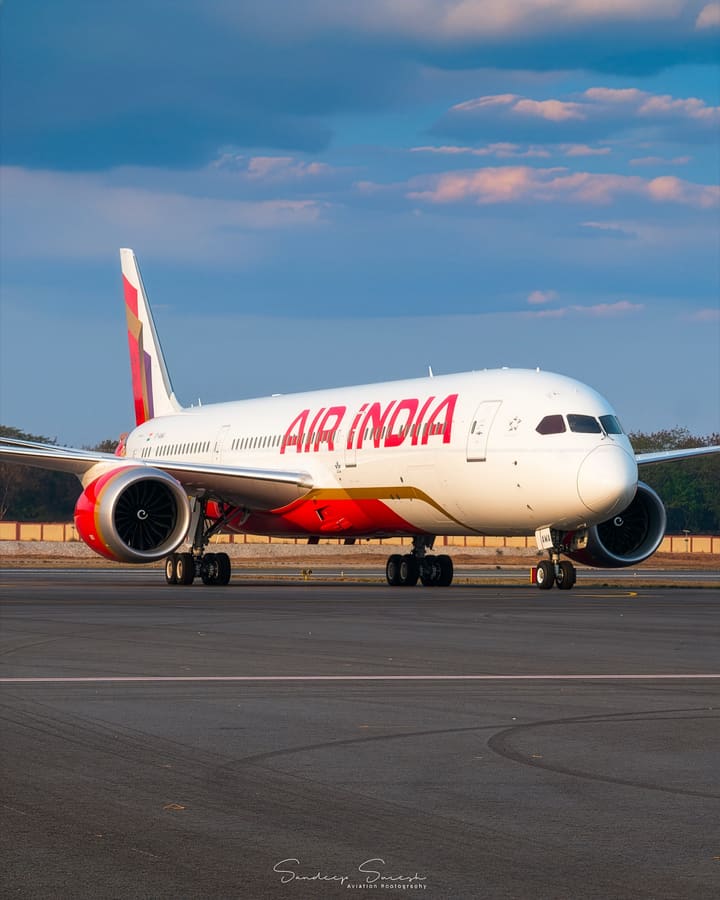Air India 787-9 — First visit for Wings India, VT-AWA · Begumpet — aviation photography by Mach One Aviation