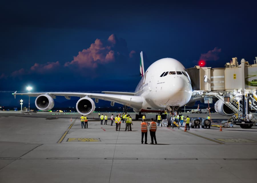 Emirates A380 — First Visit — Preparing for departure, VOBL · Bengaluru — aviation photography by Mach One Aviation