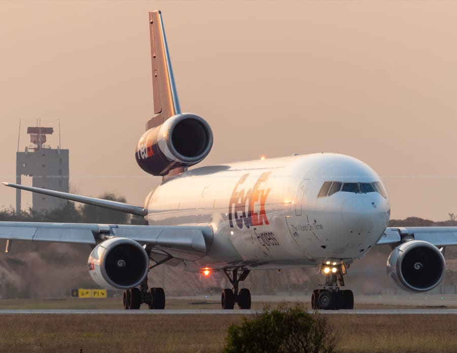 FedEx MD-11F — Golden hour, VOBL · Bengaluru — aviation photography by Mach One Aviation