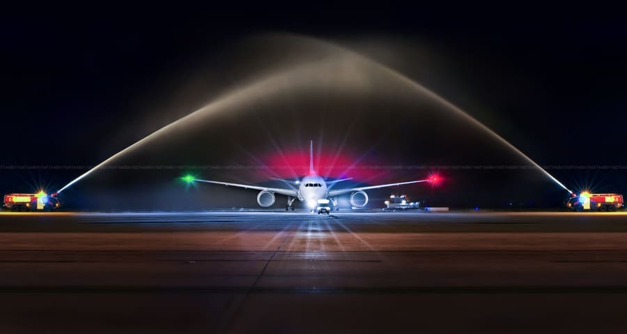 Air India 787 — First to Bangalore — Dreamliner's first arrival, 2012, VOBL · Bengaluru — aviation photography by Mach One Aviation