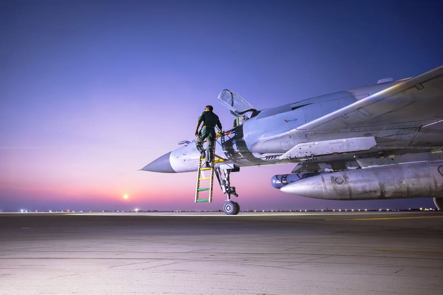 Dassault Mirage 2000 — At dawn, Indian Air Force — aviation photography by Mach One Aviation