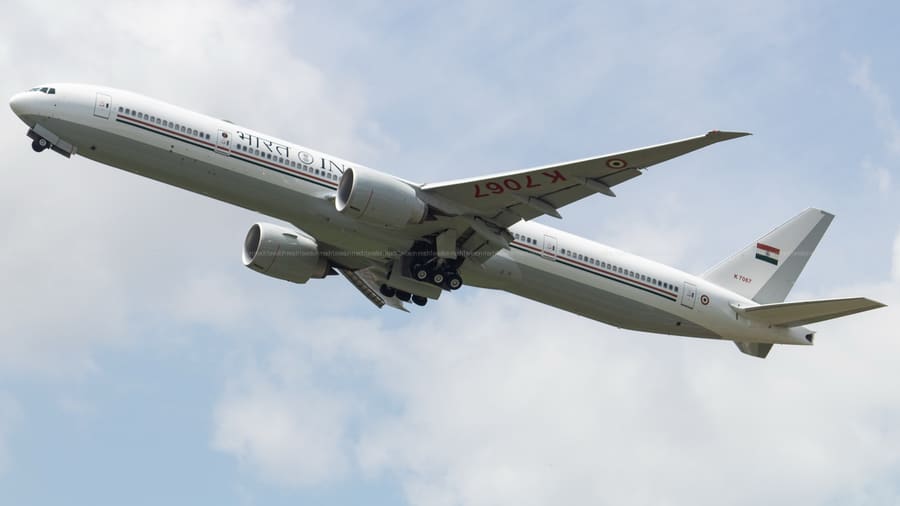 Air India One — Boeing 777-300ER — Presidential transport, Indian Air Force — aviation photography by Mach One Aviation
