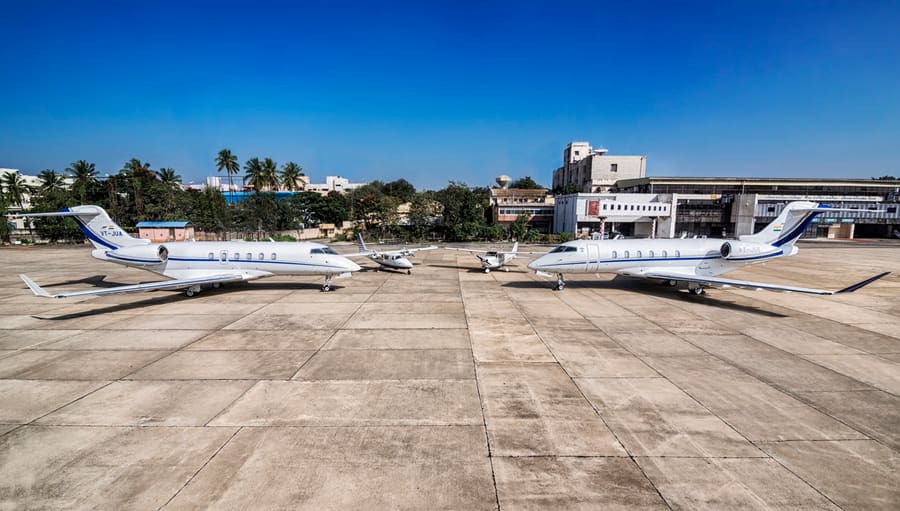 Jupiter Aviation Lineup — Fleet on the ramp — aviation photography by Mach One Aviation