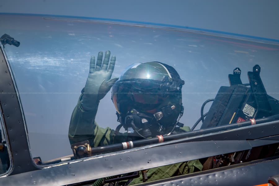 In the Cockpit — Pilot waving off before taxi — aviation photography by Mach One Aviation