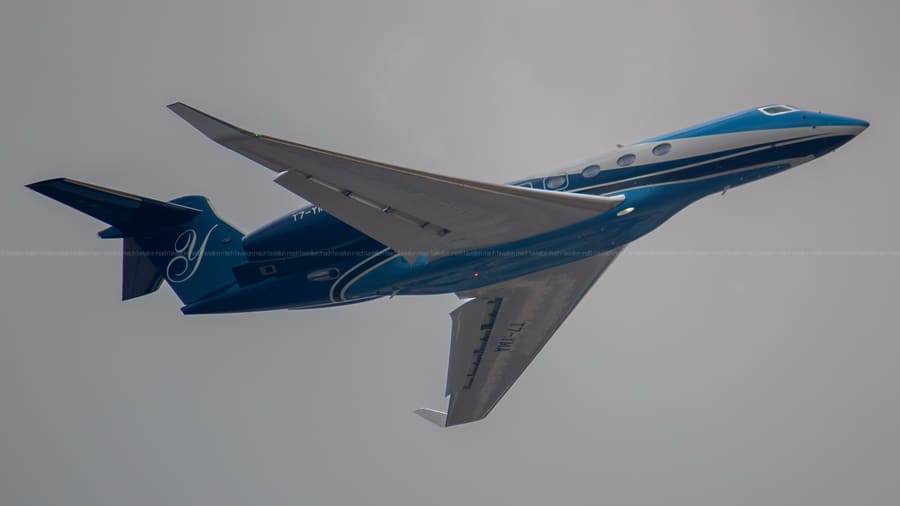 Gulfstream G600 — Departing, T7-YMA · LuLu Group — aviation photography by Mach One Aviation